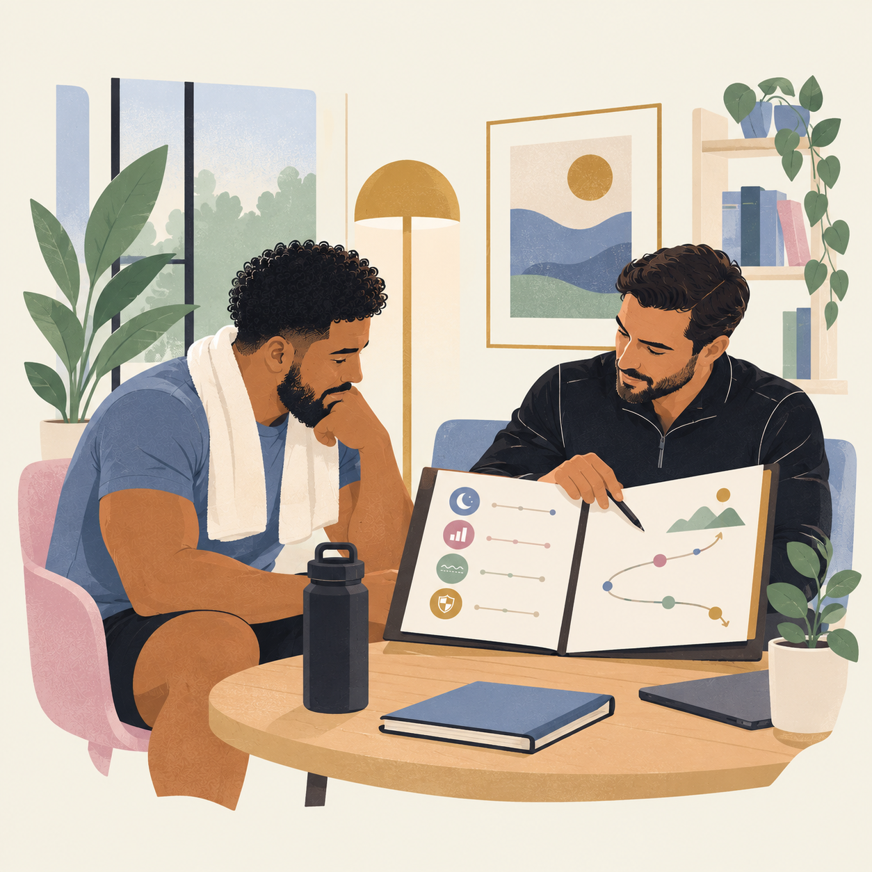 Two people continuing the work together after they are already with the practice.