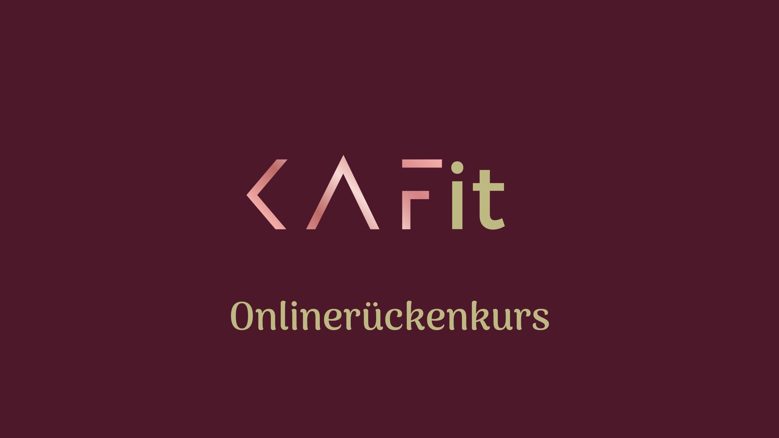 KAFit Online Rückenkurs